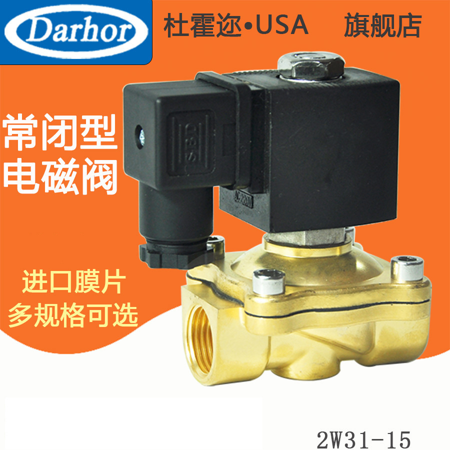 DN15 四分螺纹黄铜水用电磁阀 常闭 AC220V DC24V