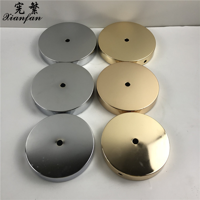 diy Lamp base parts Chrome electroplate hardware chassis 120 Gold folding plate 130 Spot Round 140