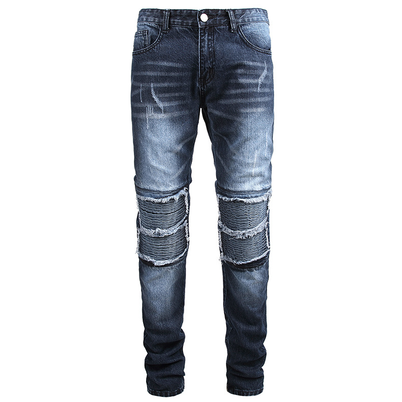 Jeans uomo taglio largo gamba dritta effetto usurato_voghion.com