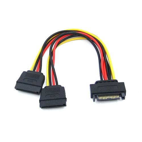 15P to dual 15P one-to-two sata hard drive power adapter cable SATA computer serial port optical drive hard drive power cable