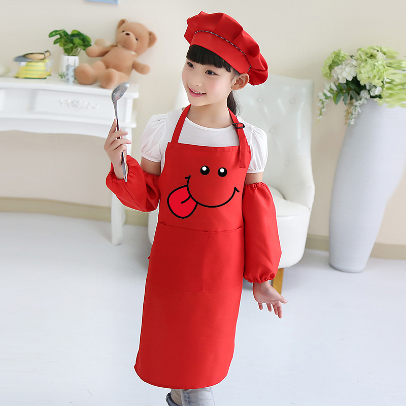 Niños comiendo babero anti-incrustante delantal kindergarten niños y niñas arte pintura sin mangas delantal niños comer ropa