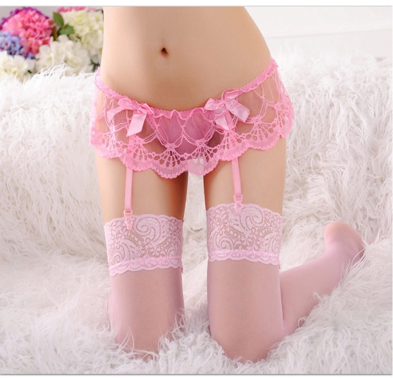Sexy See-Through Garter Butterfly Knot Temptation Lace Thin Female Sexy Garter Garter Set Dropshipping