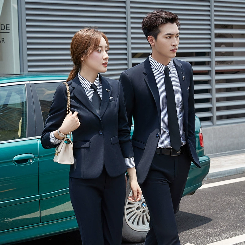 Blue set, suit, 3 piece set, Korean style