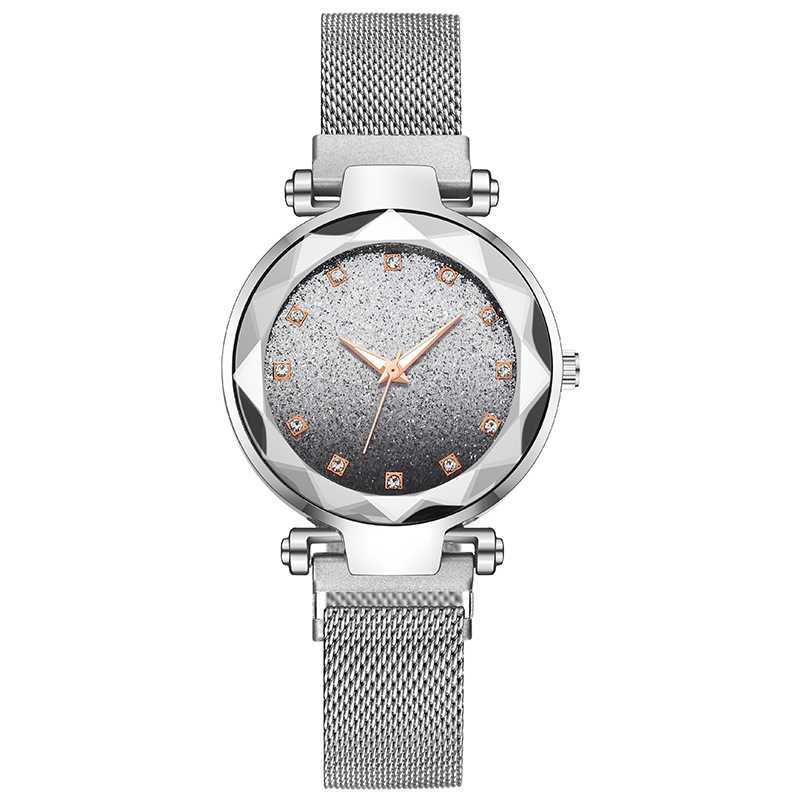 Fashion Star Magnet Watch Female Silver Gradient Watch display picture 3