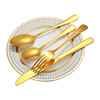 Golden tableware stainless steel, set, 10 pieces, wholesale