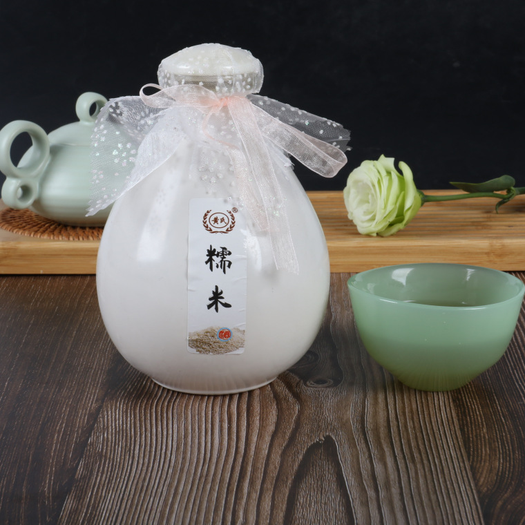 糯米酒农家自酿原汁发酵低度黄氏果酒批发12度女士甜酒500ml新品