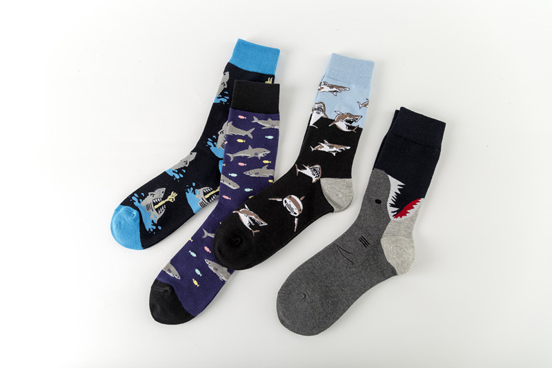 Accessori per abbigliamento Nuovi calzini alla moda colorati Calzini colorati Serie Shark Calzini casual in cotone_voghion.com