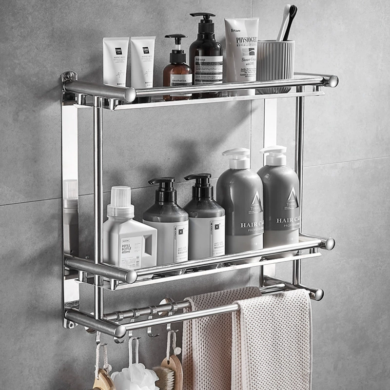 Однослойная двухслойная трехслойная Вешалка из нержавеющей стали для полотенец Вешалка для полотенец 3 2-х слойная вешалка для ванной Подвеска для ванной комнаты неперфорированная