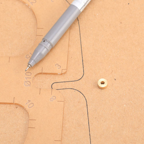 Handmade leather goods DIY tools circular alignment gauge positioning gauge margin planning line positioning brass margin gauge