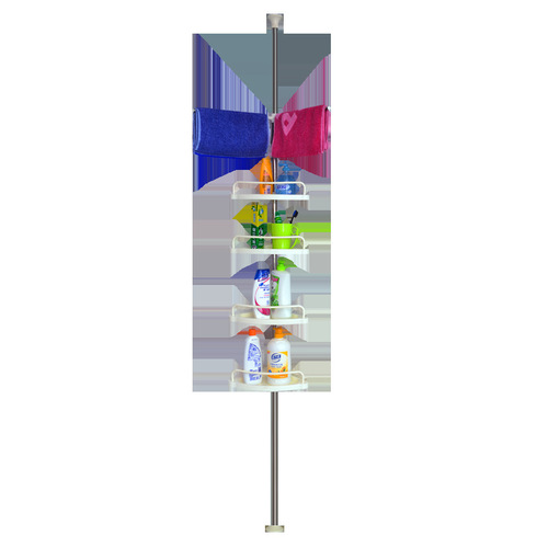Lohas Time Bathroom Toilet Stainless Steel Corner Rack Telescopic Storage Rack Top-Height-Free Punch-Free Storage Rack