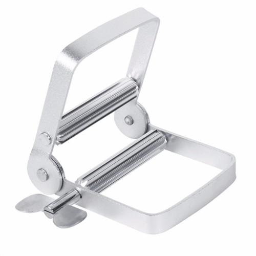 Wholesale metal paste squeezer stainless steel lazy toothpaste squeezer hair salon hairdressing tool handle squeeze dye paste