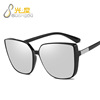 Fashionable retro sunglasses, trend glasses solar-powered, 2020, European style, cat's eye, internet celebrity