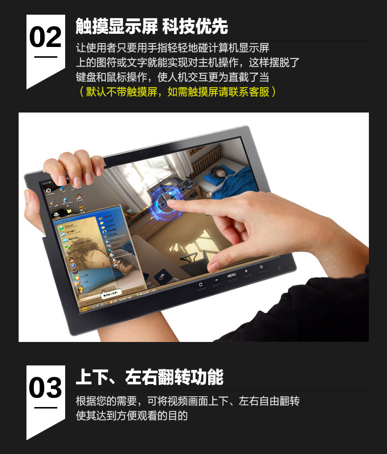 4.3-Inch 5-Inch 7-Inch 9inch 10inch Hd Vehicle-Mounted Lcd Monitor Truck Four-Way Monitoring All-In-One Display