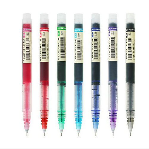 Baixue T16 straight liquid roller ball pen quick-drying color gel pen water pen 0.5mm full needle tube pen hand account painting pen