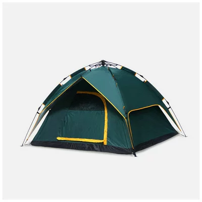 Double-layer drawstring automatic tent outdoor equipment three-use travel camping tent aluminum alloy bracket tent (Çadırlar)
