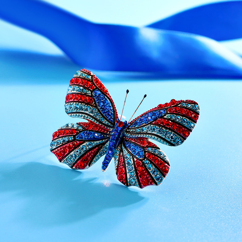 Korean Cartoon Enamel Colorful Butterfly Brooch Retro Fashion Pin Accessories display picture 1