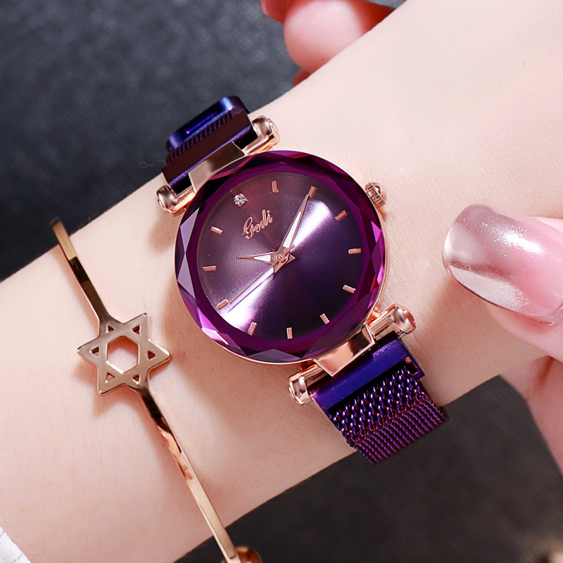 Goldie GEDI New Gradient Disc Watch Women's Internet Celebrant Same Style Lazy Watch Fashion Casual Small Fresh Quartz Watch