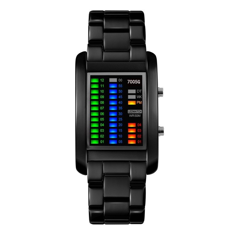goods in stock wholesale originality personality LED Electronics watch Coloured lights Metal fashion man waterproof business affairs Watch