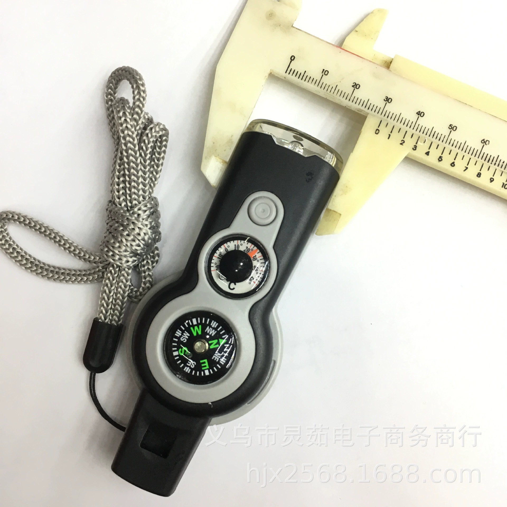 Universal thermometer, whistle, travel life jacket