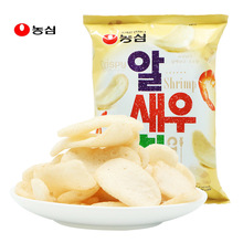 韓國進口農心鮮蝦片68g袋裝咸味休閑小零食追劇零食蝦味膨化食品