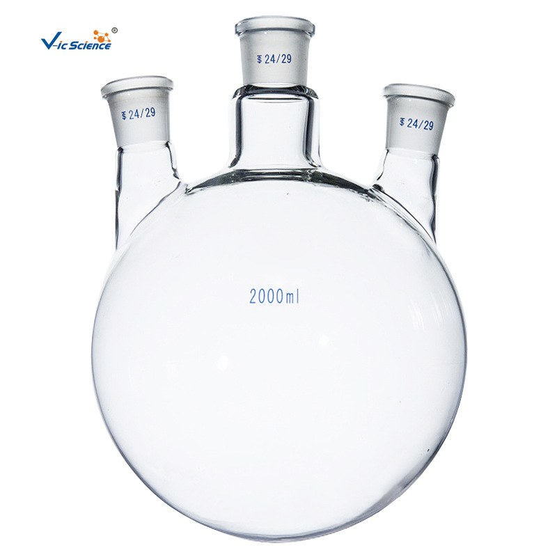 10000ml 直三口烧瓶 高硼硅厚壁玻璃烧瓶 三口反应瓶 化学器材