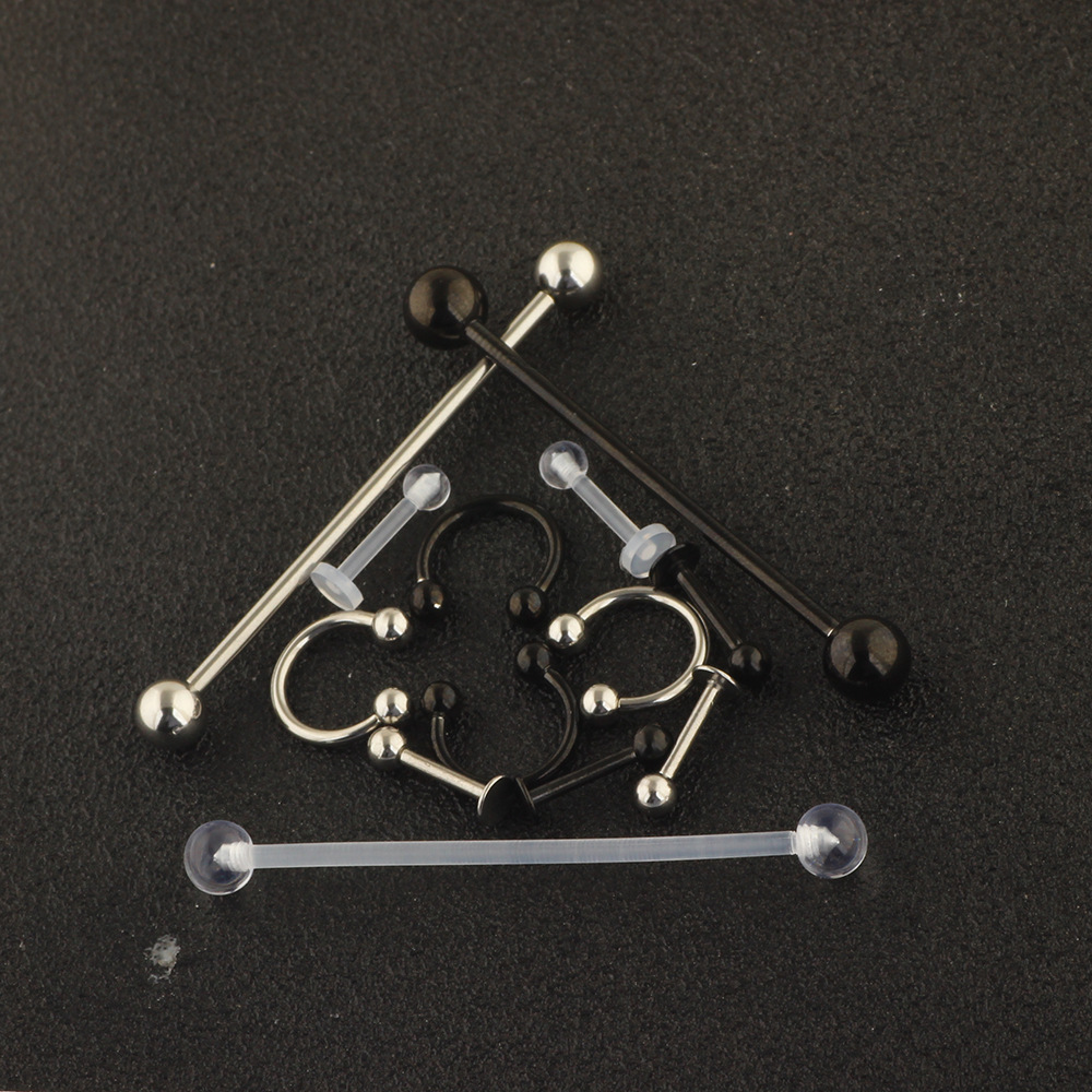 13 Pcs Body Piercing Jewelry Set Nose Ring Nose Stud Lip Ring Industrial Barbell Earrings Stainless Steel Rose Gold detail image 25