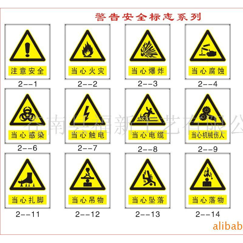 工礦煤礦塌方提示語牌 道路坑窪施工提示標識 天然氣公司警示標牌