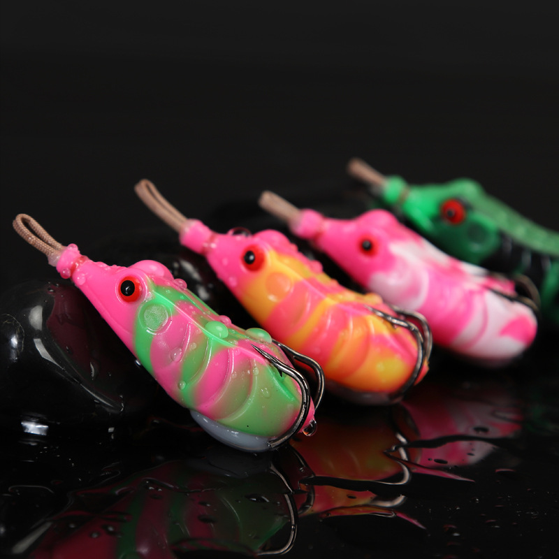 Soft Frogs Fishing Lures 4 Color Topwater Frog Baits Saltwater Sea Bass Swimbait Tackle Gear