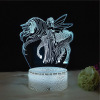 Cross -border crack unicorn 3D light night light LED acrylic colorful touch remote control unicorn gift