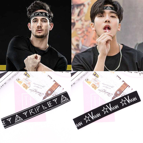 Sports Headbands for Men and Women, Fashion Letter Headbands, Yoga Running Headbands Korean Style, Sweat Absorbent Headband Accessory
