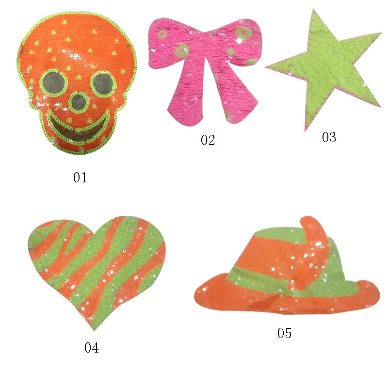 现货亮片布贴 珠片布贴 diy电脑绣花衣服补丁贴箱包配饰厂家直销