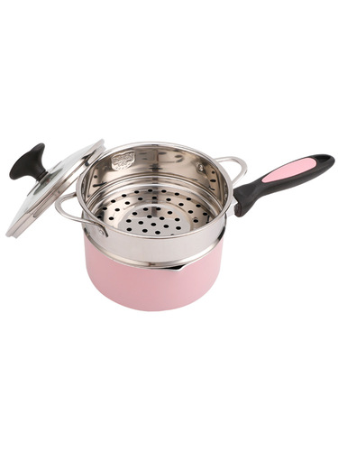 Wholesale stainless steel steamer basket 16cm-24cm electric cooking pot milk pot with steamed buns double-ear steamer for home use