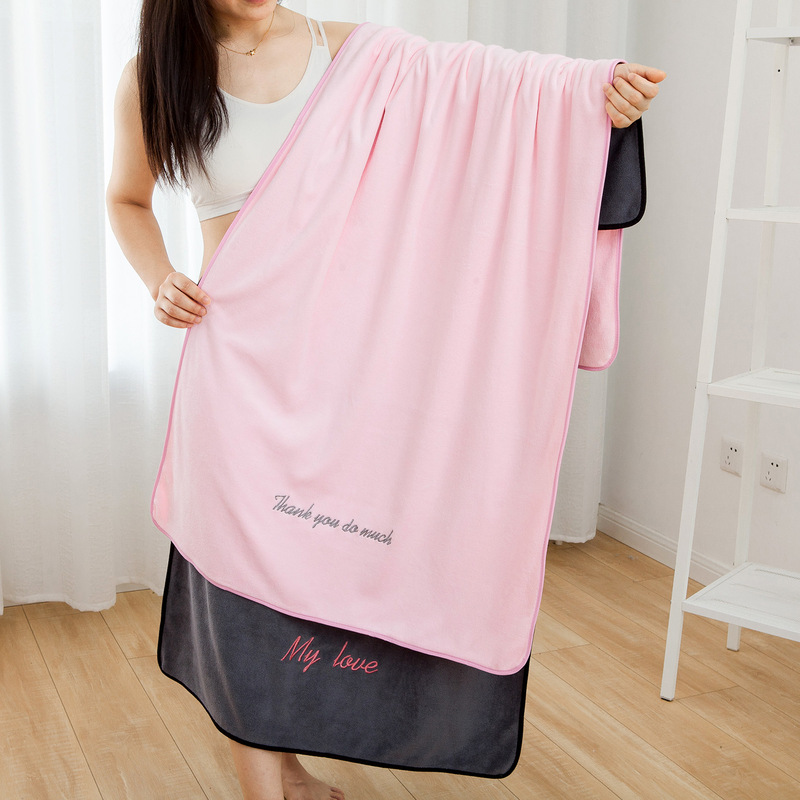 Factory wholesale microfiber personalized creative bath towel adult male and female couples home gift custom logo Factory wholesale microfiber personalized creative bath towel adult male and female couples home gift custom logo