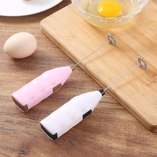 Household handheld electric egg beater milk beater creative mini stainless steel egg coffee milk tea stirrer