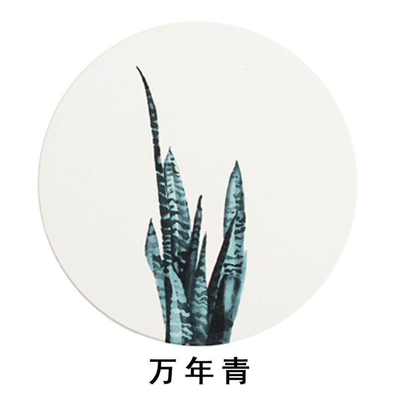 Nórdico creativo ins absorbente de cerámica antideslizante estera de cerámica estera taza decorativa estera con corcho montaña de café