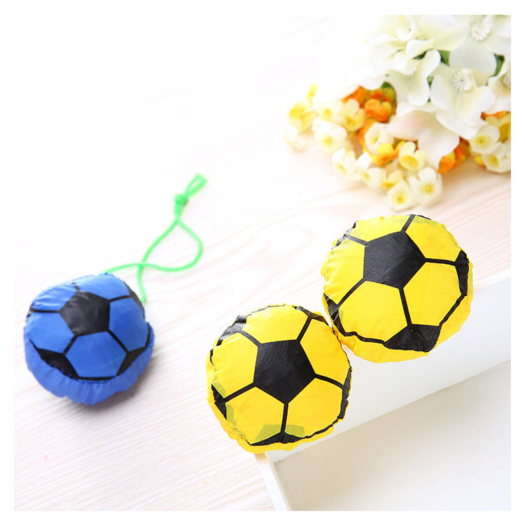 厂家定做可折叠购物袋足球创意袋手提收纳袋涤纶布加印logo现货