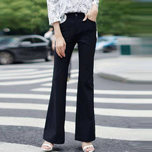 品牌折扣工厂尾货2024春秋新款四面弹微喇休闲裤女1100182-330511