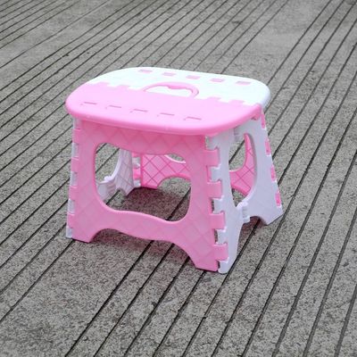 [ 10 piece]environmental protection Plastic portable Foldable children children colour Folding stool Small round stool