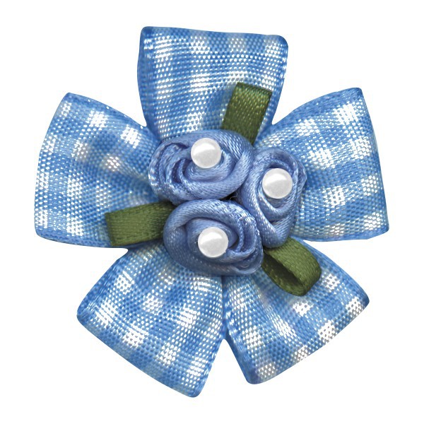 Yao Ming cinta flor decoración hecha a mano 3,6 cm de ancho cinta arco horquilla tocado ropa cinta pequeña flor arco