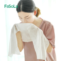 FasoLa Travel 100% Cotton Disposable Compression Face Towel Bar Wash Towel Face Cloth Thick Portable Women's Travel Towel