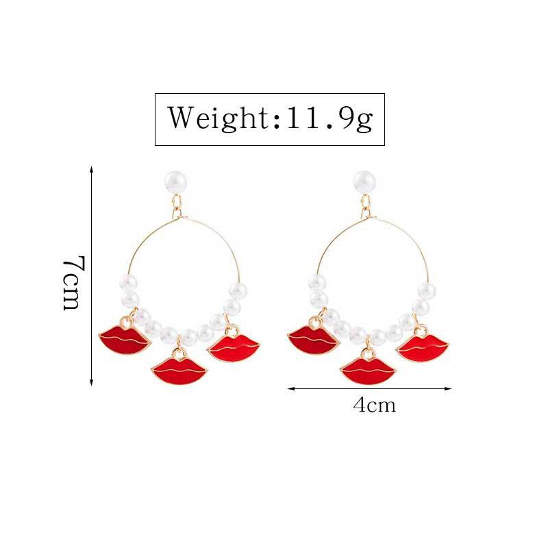 Earrings New Exaggerated Love Earrings Fashion Punk Wind Earrings For Women display picture 1