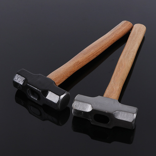 Wood-handled octagonal hammer anti-vibration handle octagonal hammer high-carbon sledge hammer masonry hammer octagonal hammer pound hammer