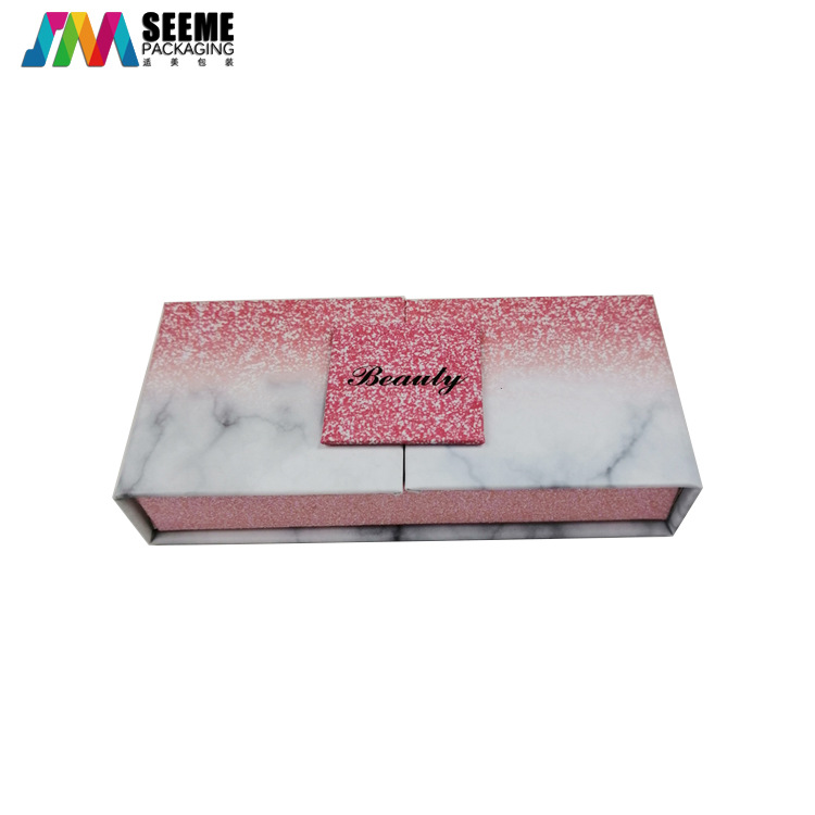 睫毛磁铁盒定制 方形开窗眼睫毛包装盒