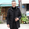 [Down Jackets]winter new pattern Middle and old aged down garments Mid length version Hooded Dad installed thickening coat