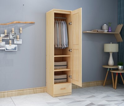 2门成人实木儿童矮实木衣橱两门单门单人小型储物收纳柜简约现代