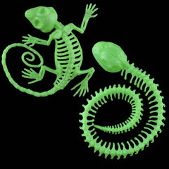 Scary Prank Toy Halloween Decoration Prop Glow-in-the-Dark Gecko Model Lizard Toy Simulation Animal Snake