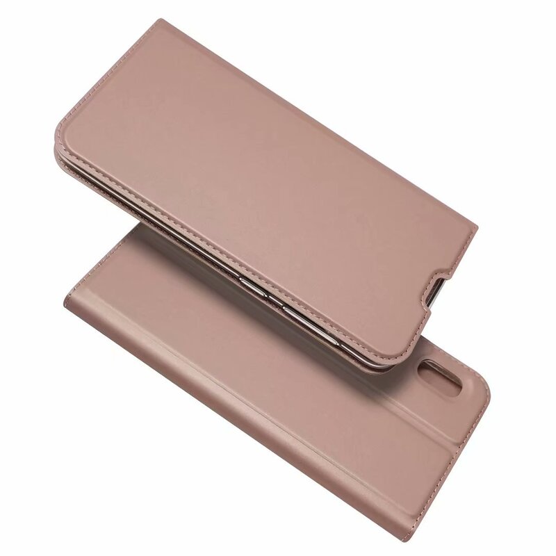 Leather case for Xiaomi 9SE Samsung A40 flip card holder phone case Huawei Y9 2019 magnetic suction case