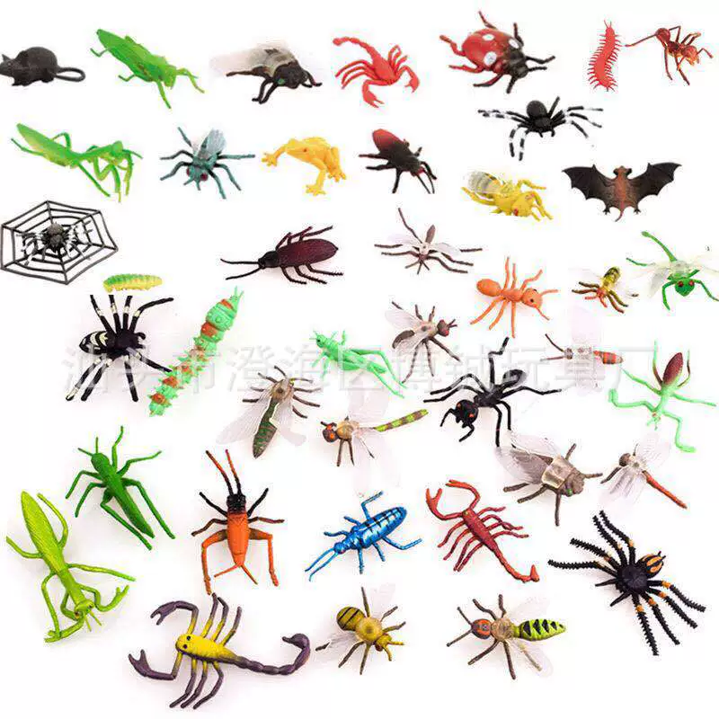 Трансграничная горячая распродажа 24 имитационная модель насекомого игрушка маленькая модель животного