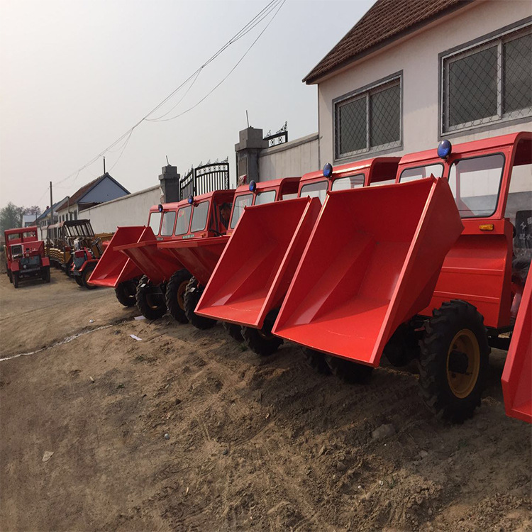 座驾式前卸翻斗车 卸料回斗可靠小四轮车 工程车四轮前翻斗运输车