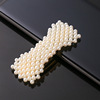 Hairgrip with bow from pearl, Korean style, simple and elegant design